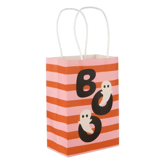 Michaels, Small Striped Boo Gift Bags, 6ct. by Celebrate It™ – Category: Halloween Party Supplies